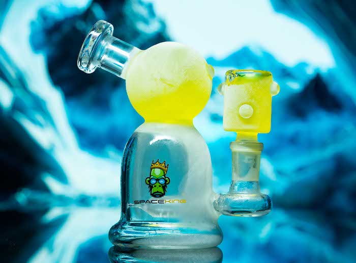 Space King Glass - 'Space Glacier' Freezable Bong