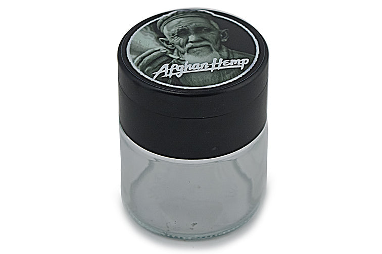 Afghan Hemp Grinder Lid Jar (Display of 15)